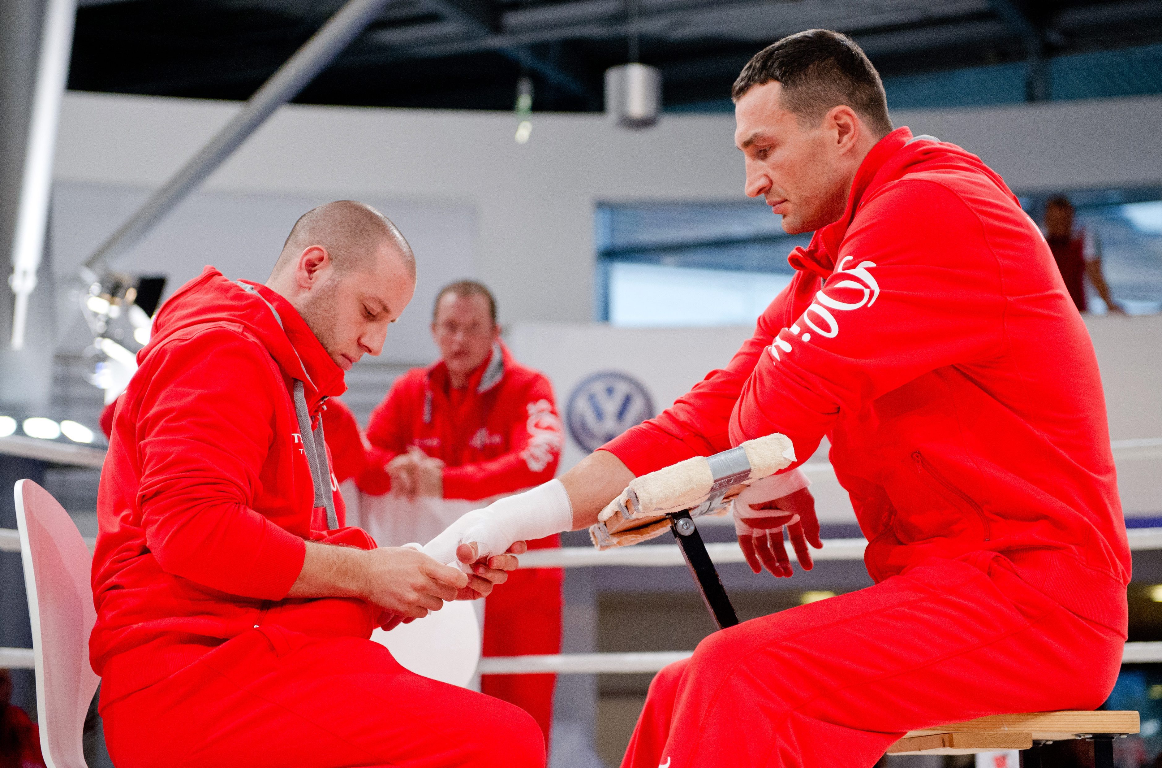 Władimir Kliczko i Kubrat Pulev trenują przed walką o mistrzowskie pasy