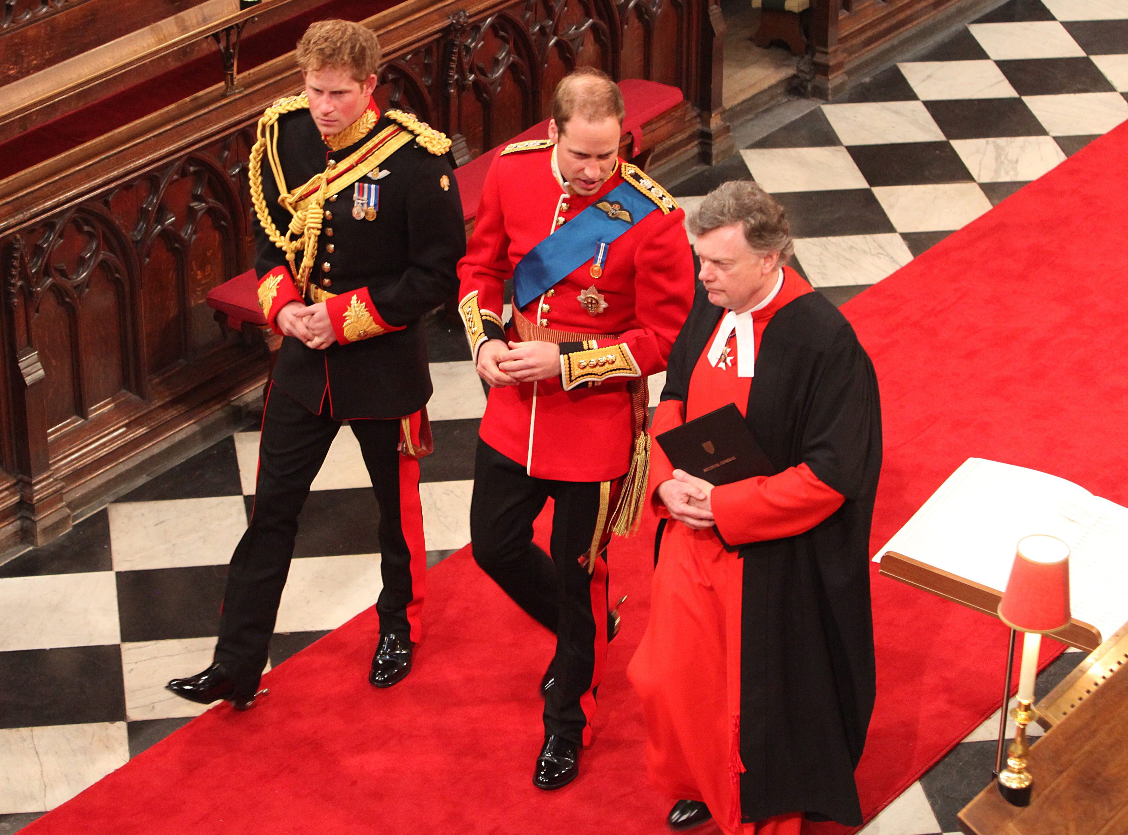 Książę William i książę Harry w Opactwie Westminsterskim