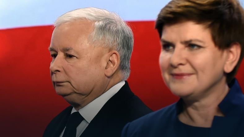 Jarosław Kaczyński i Beata Szydło