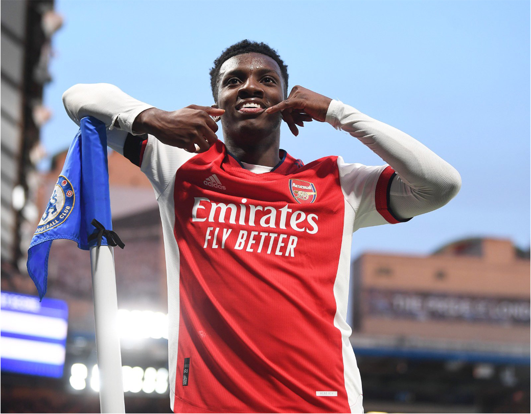 An Eddie Nketiah brace helped Arsenal to a 4-2 win over Chelsea