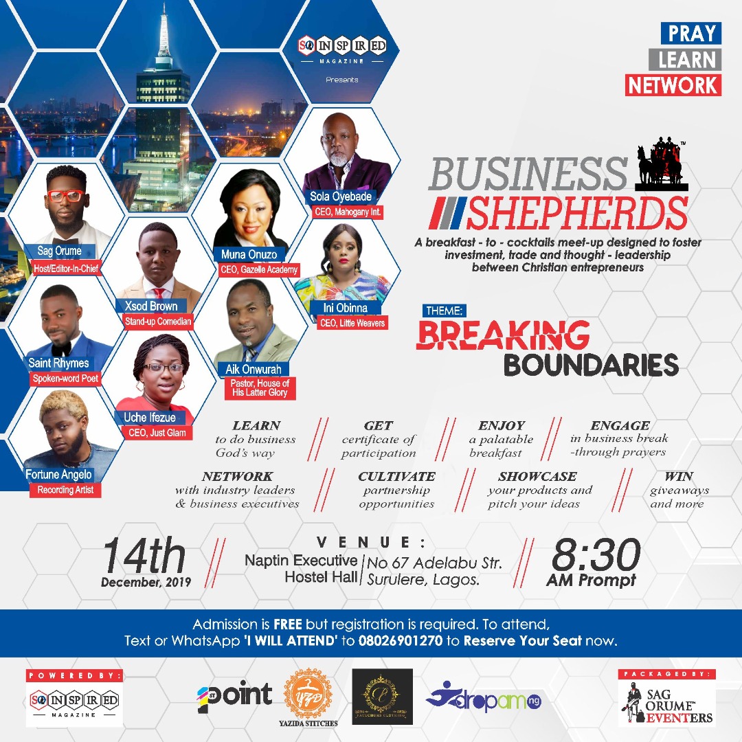 SO Inspired Magazine to convene Christian entrepreneurs in a business breakfast