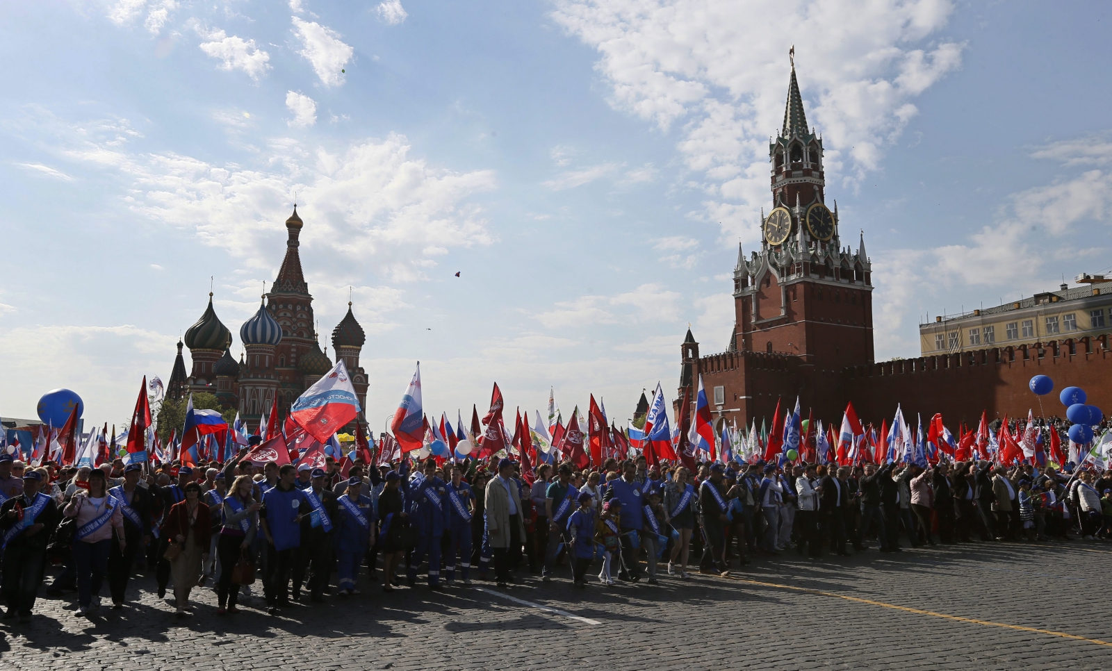 Manifestacja na Placu Czerwonym w Moskwie z okazji 1 maja