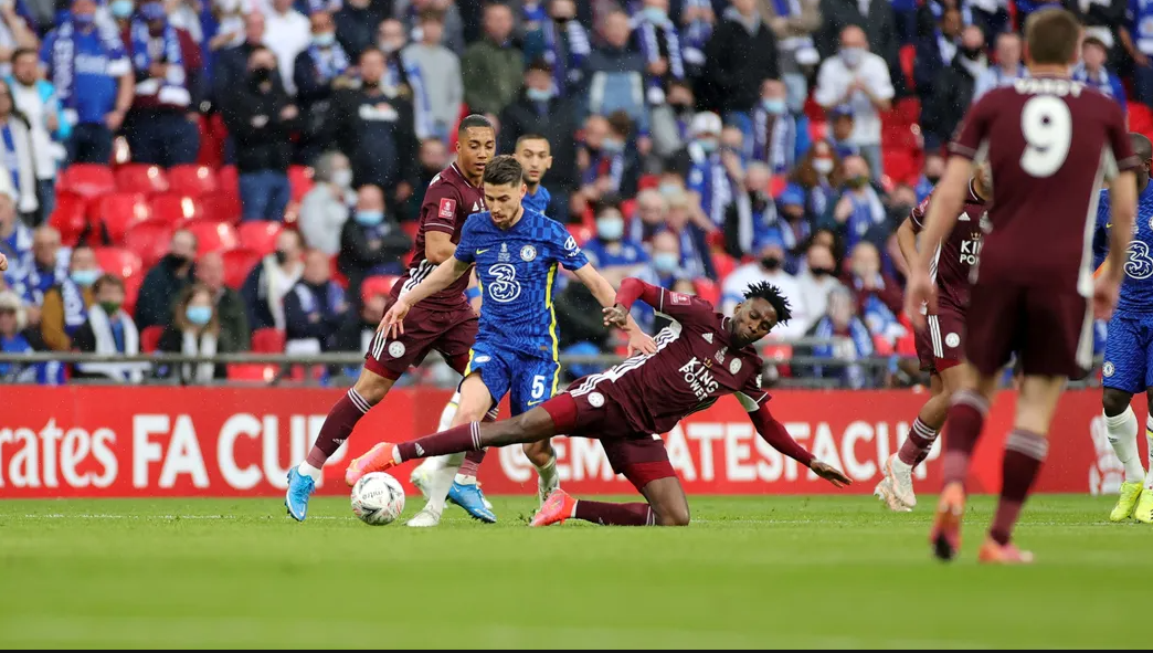 Wilfred Ndidi worked hard as usual in midfield as Leicester City beat Chelsea in the FA Cup final (Leicester City)