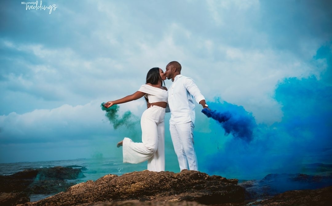 The location for your pre-wedding shoot is very important [Instagram/ BellaNaija Weddings]