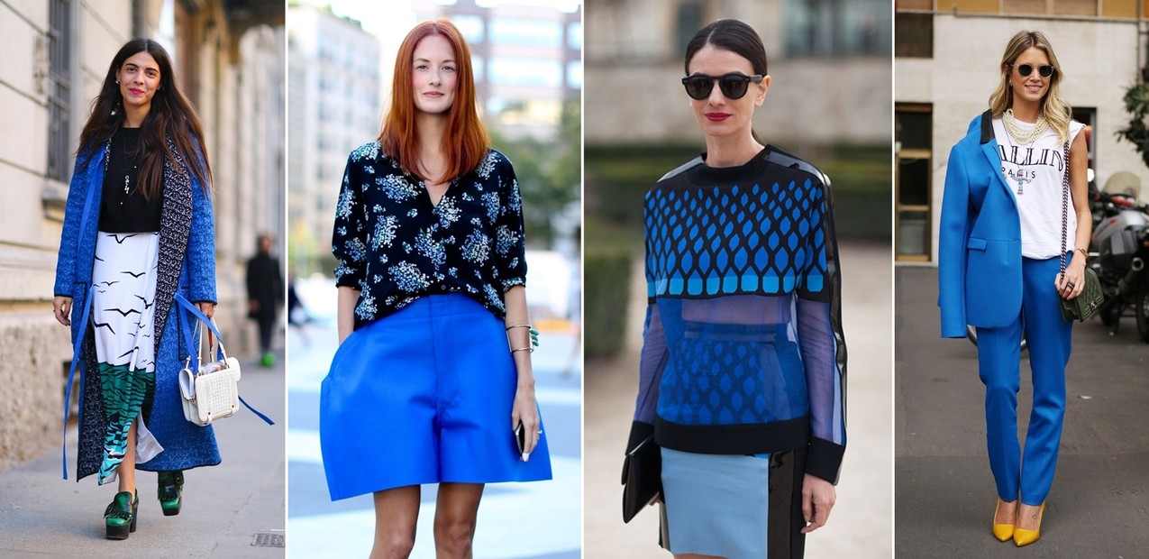 Moda w kolorze chabrowym