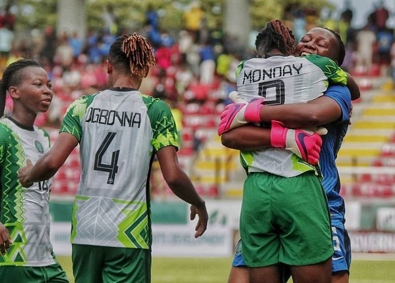 Gift Monday scored a late brace to give the Super Falcons the win (Instagram/Super Falcons)