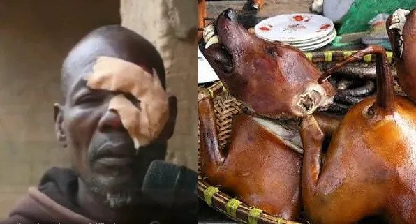 Father of 6 children loses one eye in a fight over dog meat