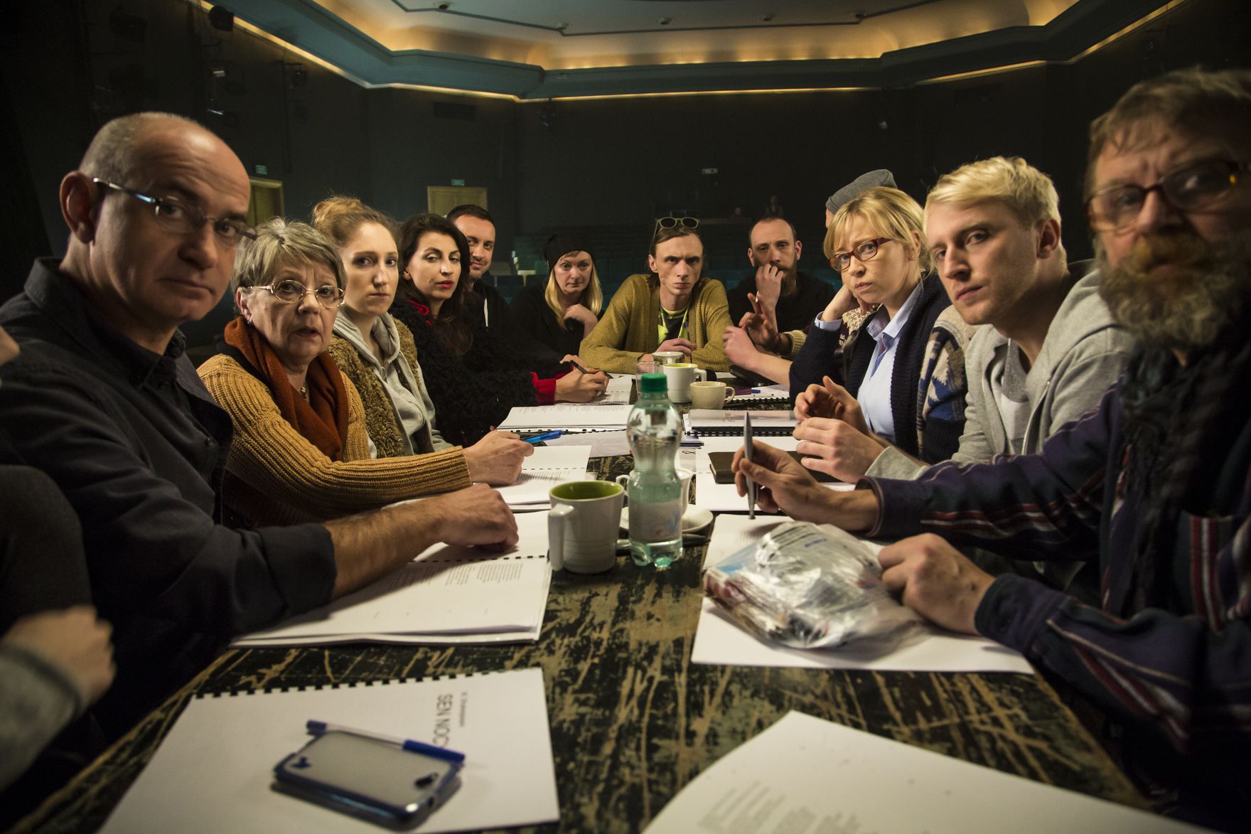 Na ekranie plejada wybitnych, polskich aktorów wszystkich pokoleń, zarówno teatralnych, jak i filmowych. Wystąpią m.in. Ewa Dałkowska, Jerzy Trela, Marek Frąckowiak, Ewa Skibińska, Dorota Segda, Edward Lubaszenko, Tomasz Karolak, Andrzej Seweryn, Marta Ojrzyńska oraz Marcin Czarnik w głównej roli – dyrektora teatru.