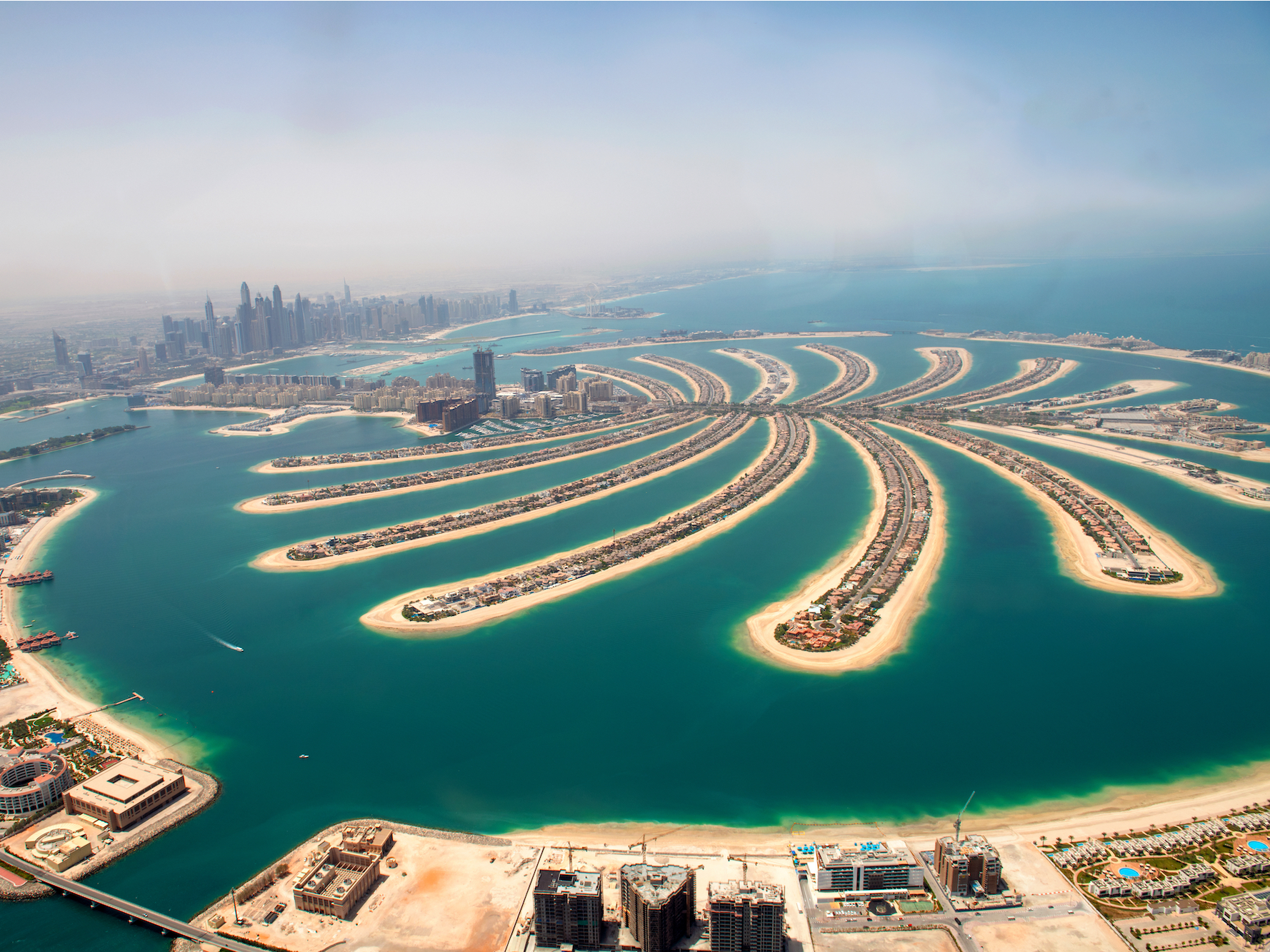 Palm Jumeirah, the world's largest artificial island.