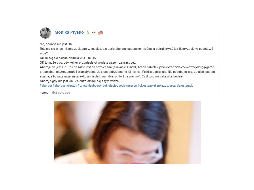 Reakcje użytkowniczek Instagramu na okładkę