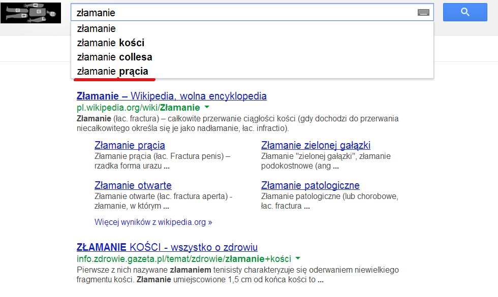 Podpowiedzi Google