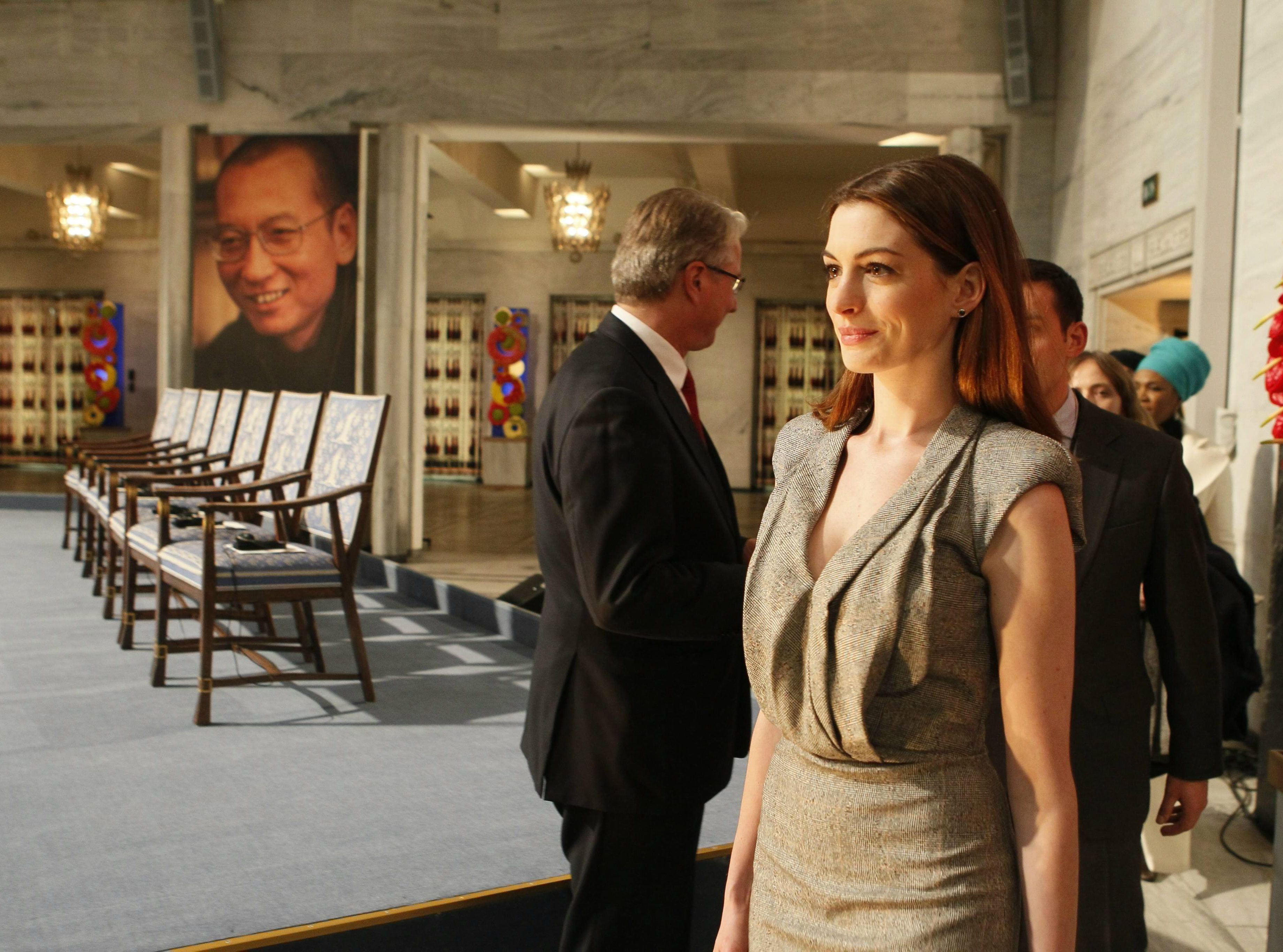 Anne Hathaway podczas ceremonii