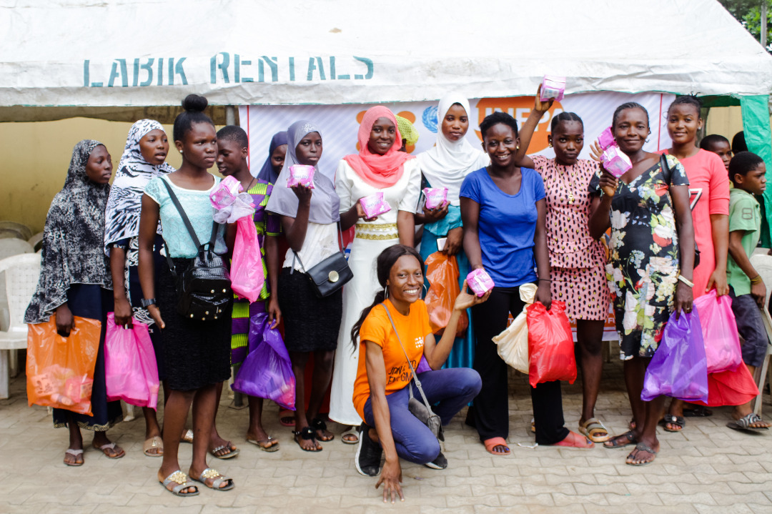 Nigerian youth advocates at a community outreach in Lagos