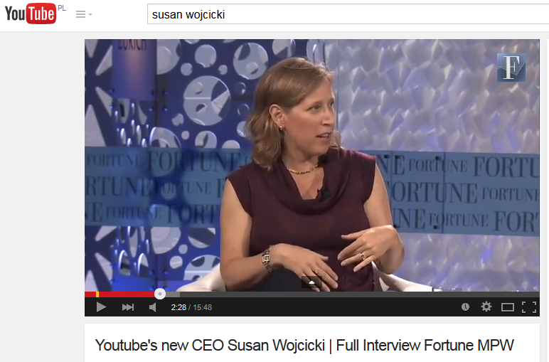 Tylko w 2010 roku produkty, które promowała przyniosły firmie 28,2 miliardów dolarów przychodów. Jak stwierdził były pracownik Google’a, a obecnie CEO Twittera, Dick Costolo, poza Googleplexem wkład Susan Wojcicki w rozwój firmy jest