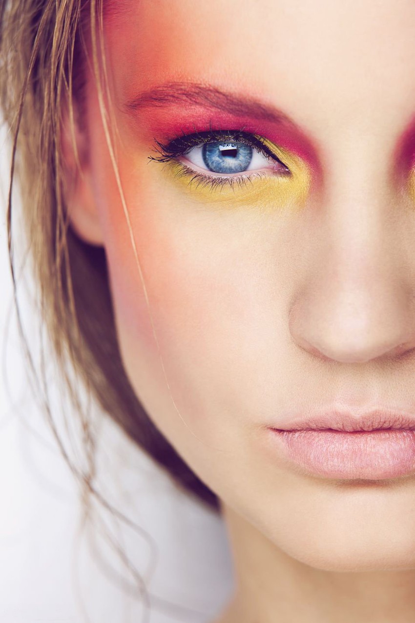 kolorowy makeup