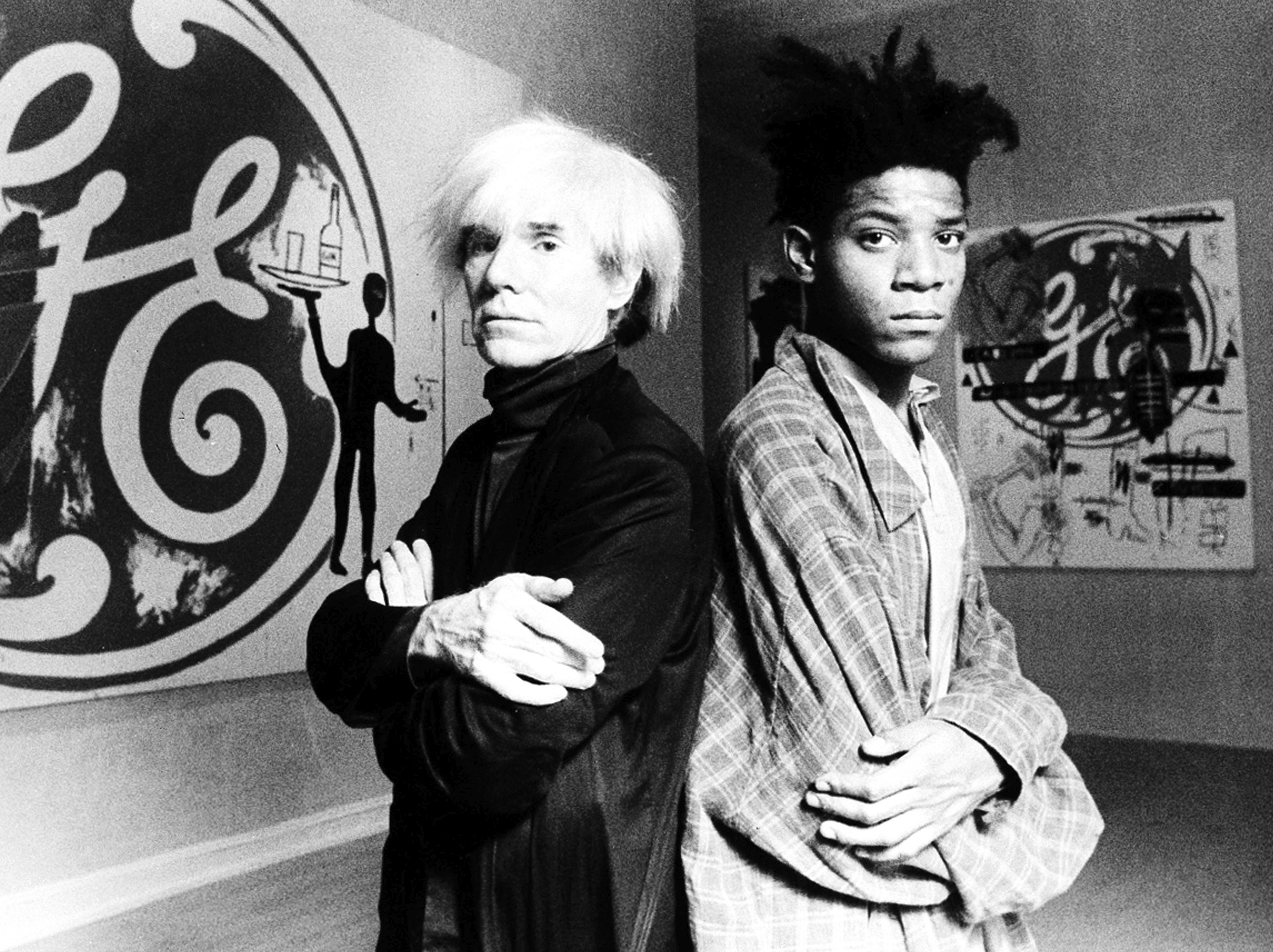Jean-Michel Basquiat (tu z Andym Warholem) – prekursor graffiti, założyciel grupy Gray (1988 – przedawkowanie Speedball)