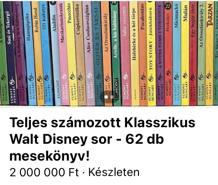 Kétmillió forintért adta el a Disney-mesekönyveit a budapesti édesanya -  Blikk