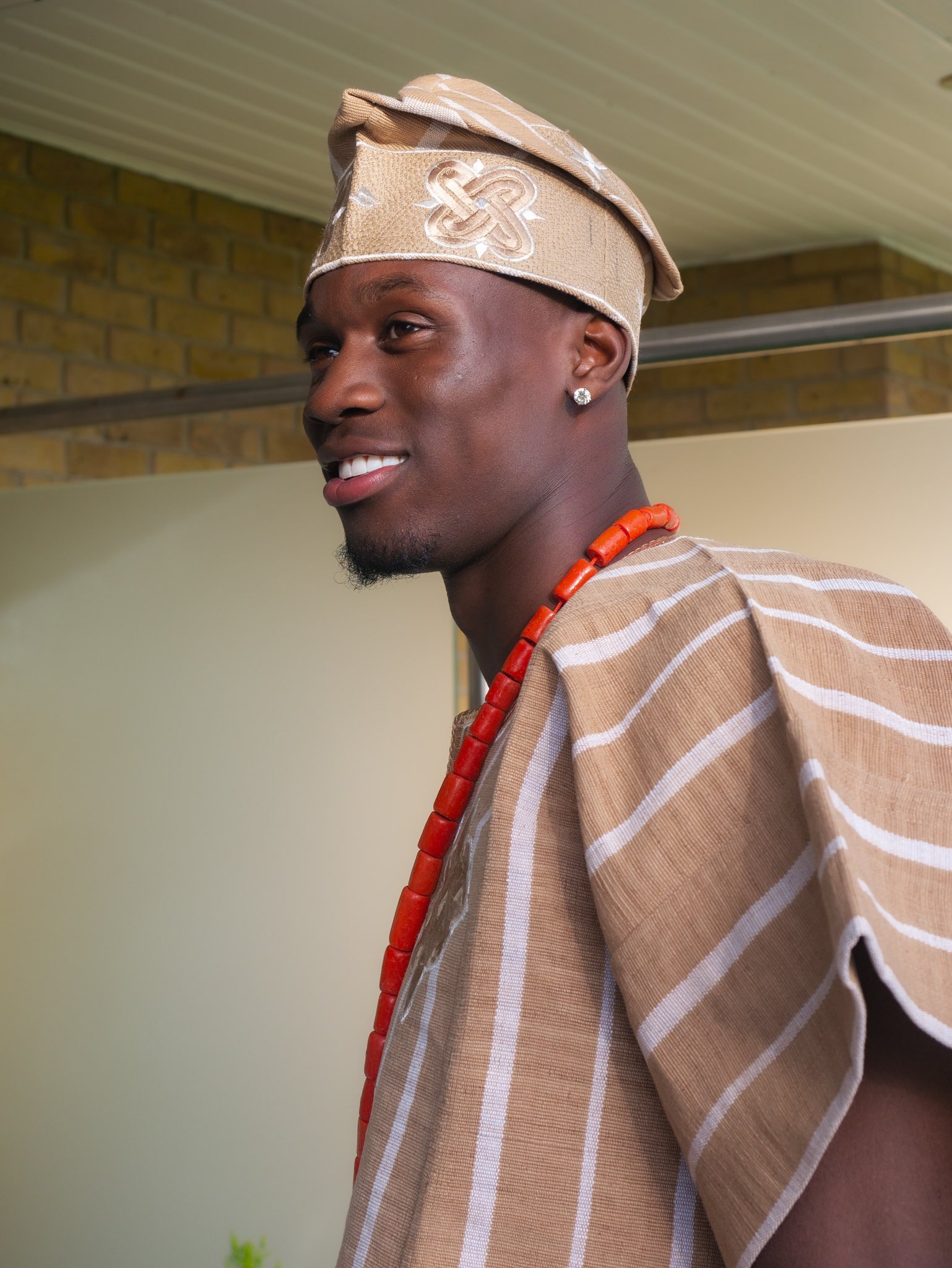 Folarin Balogun celebrates birthday with Nigerian attire after goal for Arsenal