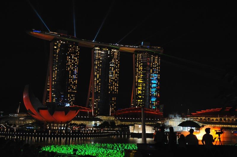 Singapur marina bay nowy rok