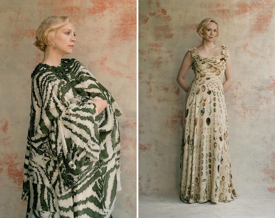 Gwendoline w sukienkach z kolekcji Giles Deacone Couture / fot. Charlotte Hadden