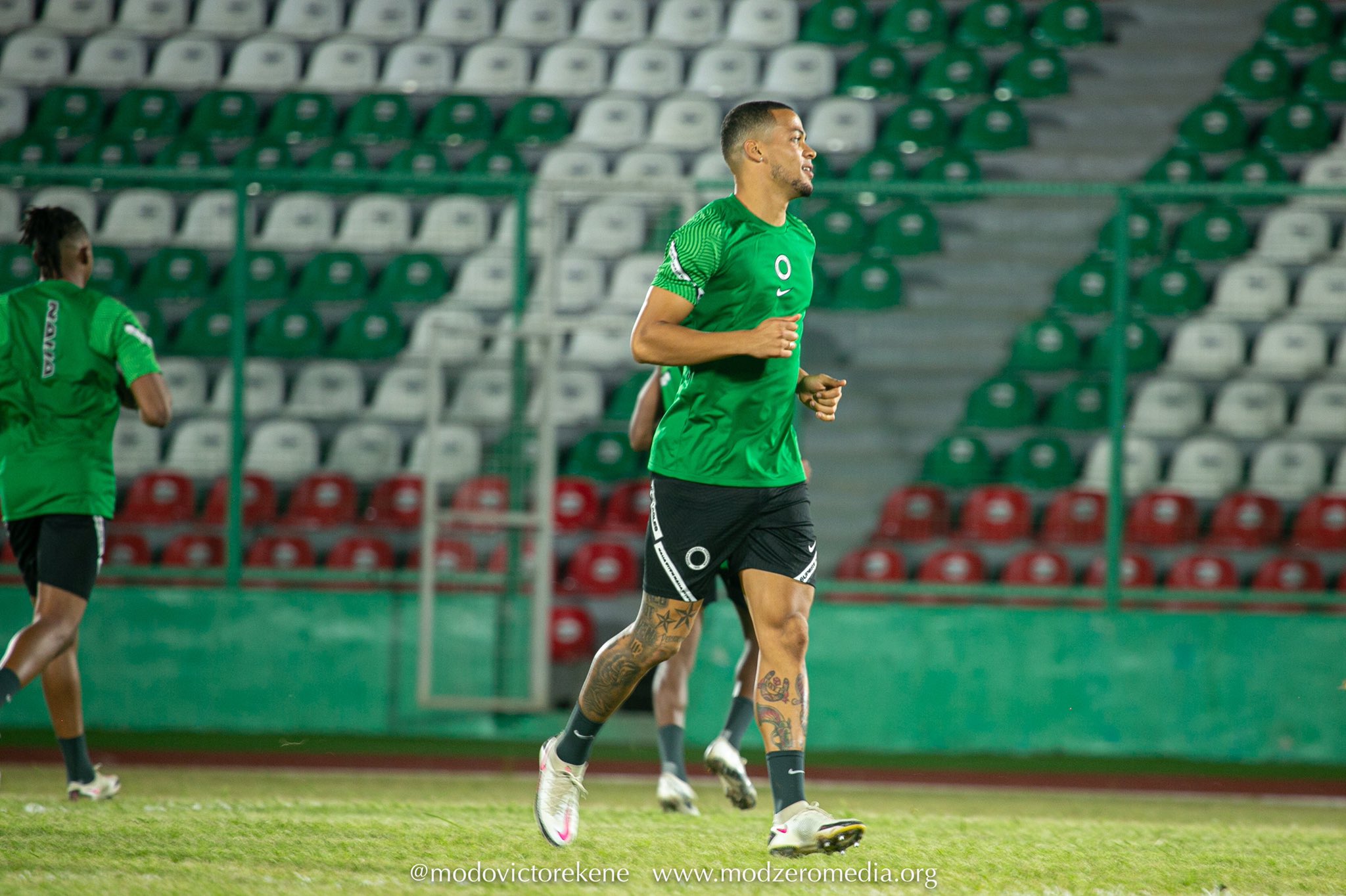 William Troost-Ekong is currently with the Nigerian national team ahead of an AFCON 2021 qualifier (Twitter/Modo Victor Ekene)