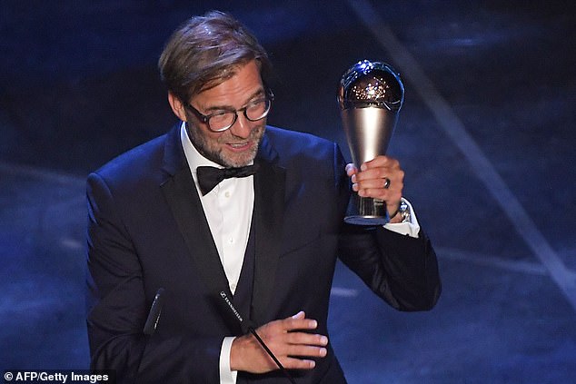 Jurgen Klopp won the FIFA Best's Men's Coach of the Year (AFP/Getty Images)