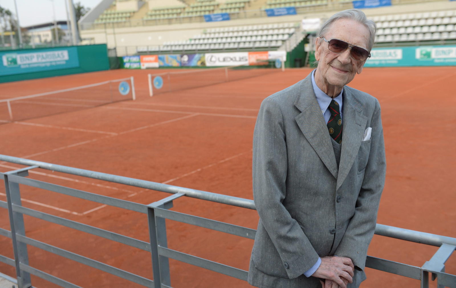 Nestor polskiego dziennikarstwa przed oficjalnym rozpoczęciem 45. edycji BNP Paribas Tomaszewski Cup 2012.