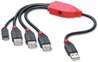 Lindy 42704 Rozdzielacz hub) 4-portowy USB 2.0 + Micro USB B