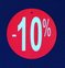 Komplet (100szt.) metek ,,-10% do metkownicy igłowej 01076