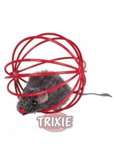 Zabawki dla kotów - Trixie Piłka Druciana Z Myszką [4115] - grafika 1