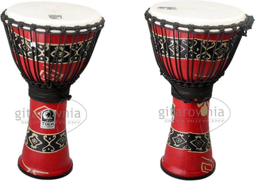Instrumenty perkusyjne - Toca bęben djembe 10 Bali Red SFDJ10RP - grafika 1