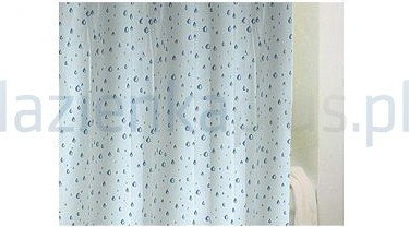 Zasłony prysznicowe - Bisk Zasłona prysznicowa 180x200 cm zielony Drops 03903 - grafika 1