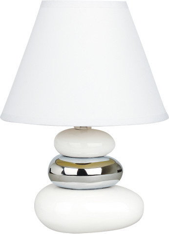 Lampy stojące - Rabalux Abażurowa Lampka nocna LAMPA z ceramiki do sypialni SALEM 4949 IP20 chro - grafika 1
