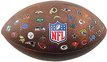 Wilson Wtf1534Xbnfl Piłka Do Futbolu Amerykańskiego Z Logo Nfl I 32 Symbolami Klubów, Czerwonobrązowa, 3
