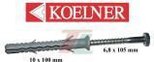 Koelner Kołki ramowe z długą strefą rozporu 9 kołek 10 x 100 mm , wkręt 6,8 x 10