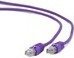 Gembird Patchcord kat.5e osłonka zalewana 0.5M fioletowy PP12-0.5M/V
