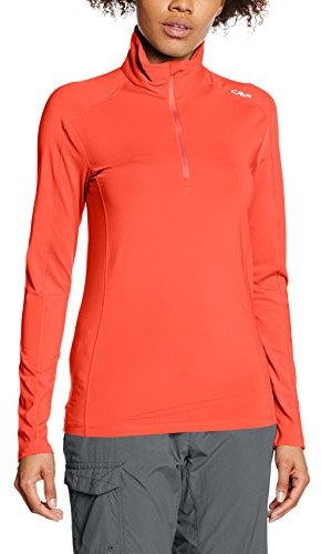 Koszulki sportowe damskie - CMP polar damski, koszulka funkcyjna, pomarańczowa, XL - grafika 1