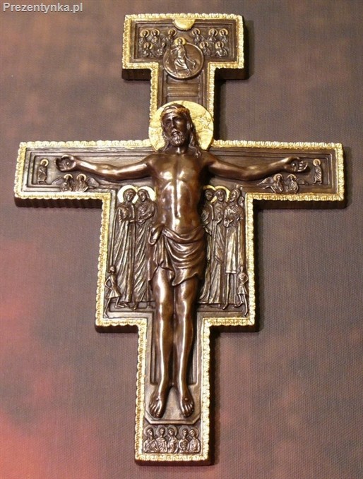 Biżuteria religijna - Veronese Krucyfiks Krzyż z SAN DAMIANO - grafika 1