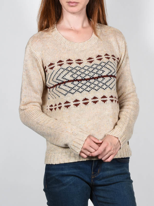 Swetry dla dziewczynek - Element EMPIRE OATMEAL damski sweter projektant - L - grafika 1