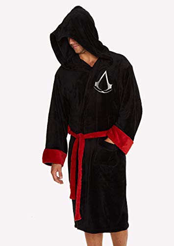 Szlafroki męskie - Unbekannt Assassins Creed Adult Black Polar Bath Robe 124020398 - grafika 1