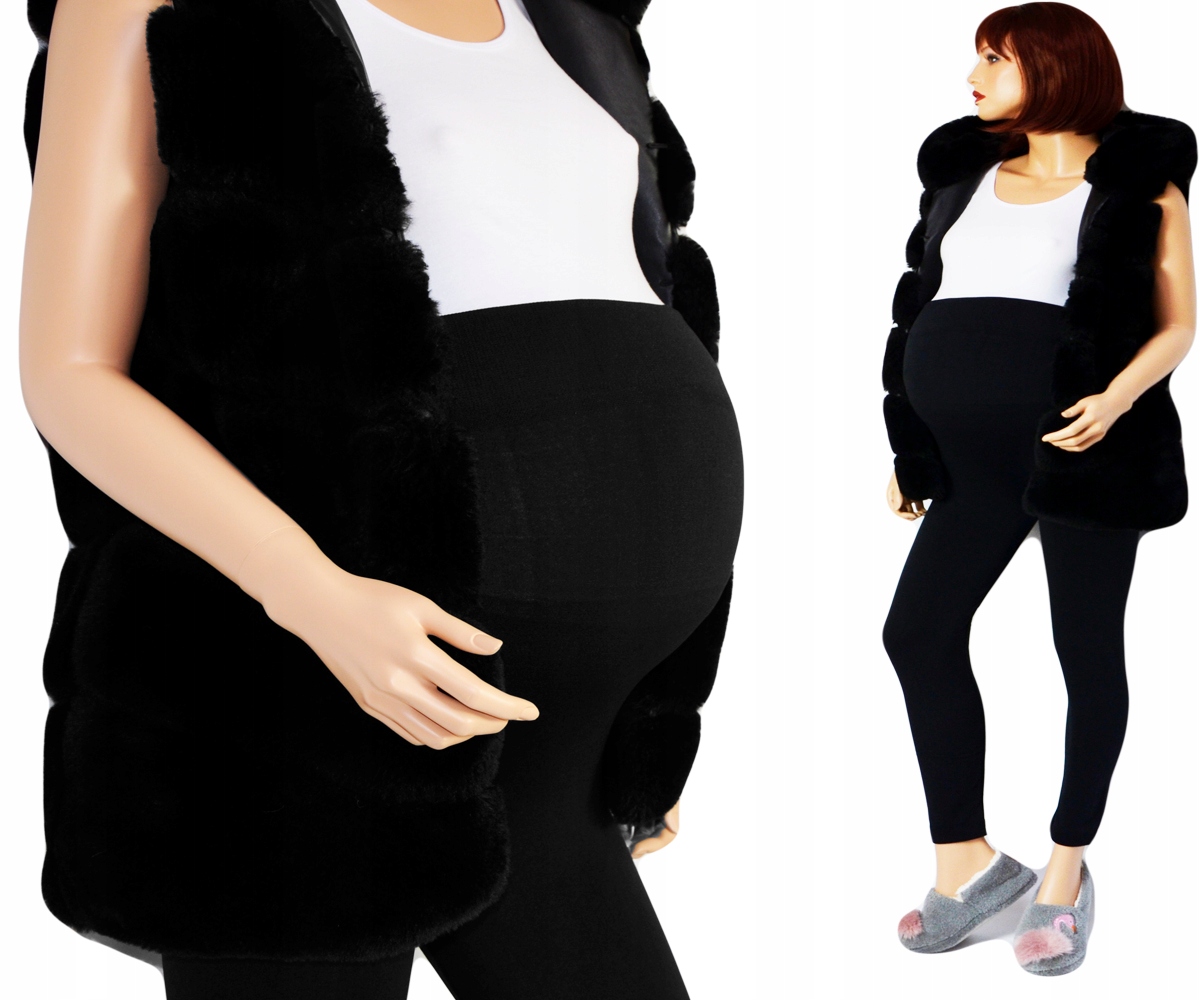 Spodnie ciążowe - Legginsy Ciepłe Grube Ciążowe Bezszwowe Spodnie - grafika 1