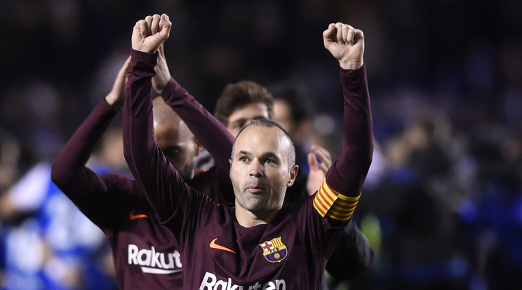 Iniesta bajnoki címmel búcsúzik a Barcától /Fotó: AFP