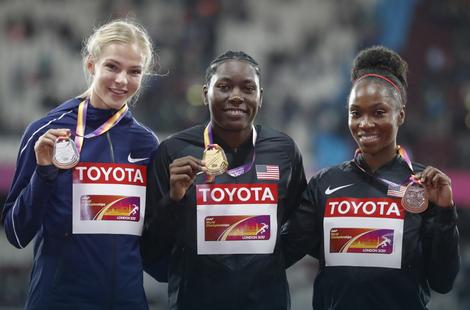 Osvajačice medalja u skoku u dalj na šampionatu planete u Londonu