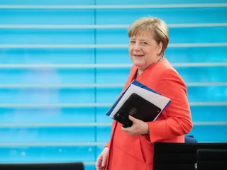 Kanclerz Niemiec Angela Merkel tuż przed rozpoczęciem posiedzenia rządu, Berlin, 1.07.2020