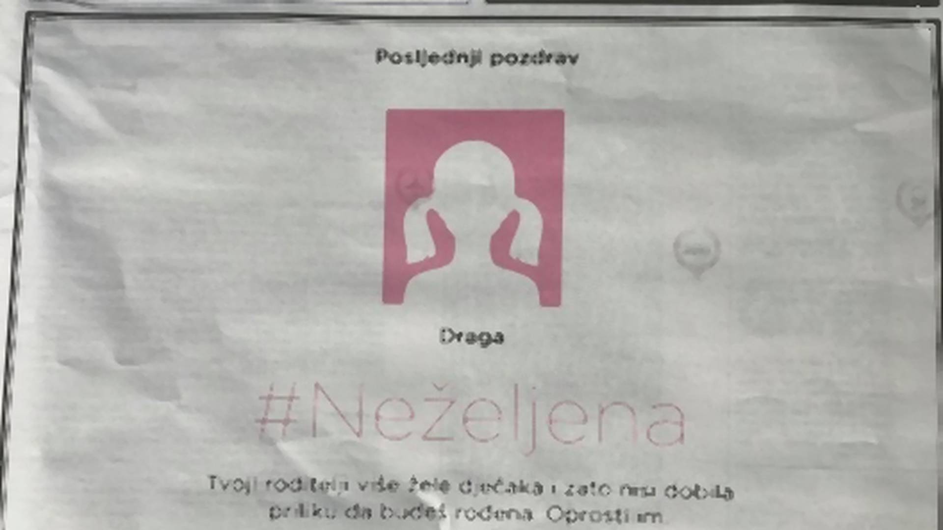 Čitulje neželjenim devojčicama kao deo kampanje u Crnoj Gori