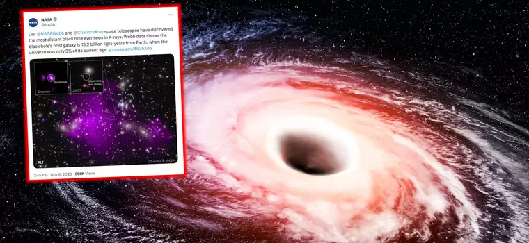 Naukowcy odkryli pradawną czarną dziurę. Powstała na początku wszechświata