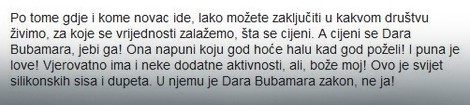 Izjava Glogovca na bosanskom portalu