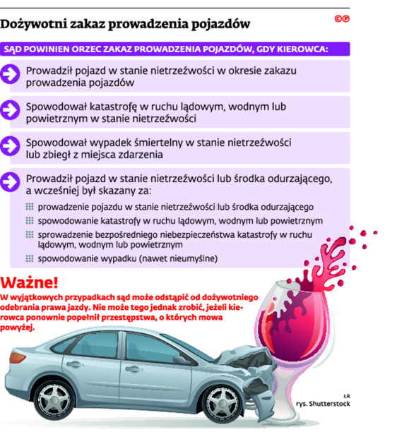 Dożywotni zakaz prowadzenia pojazdów