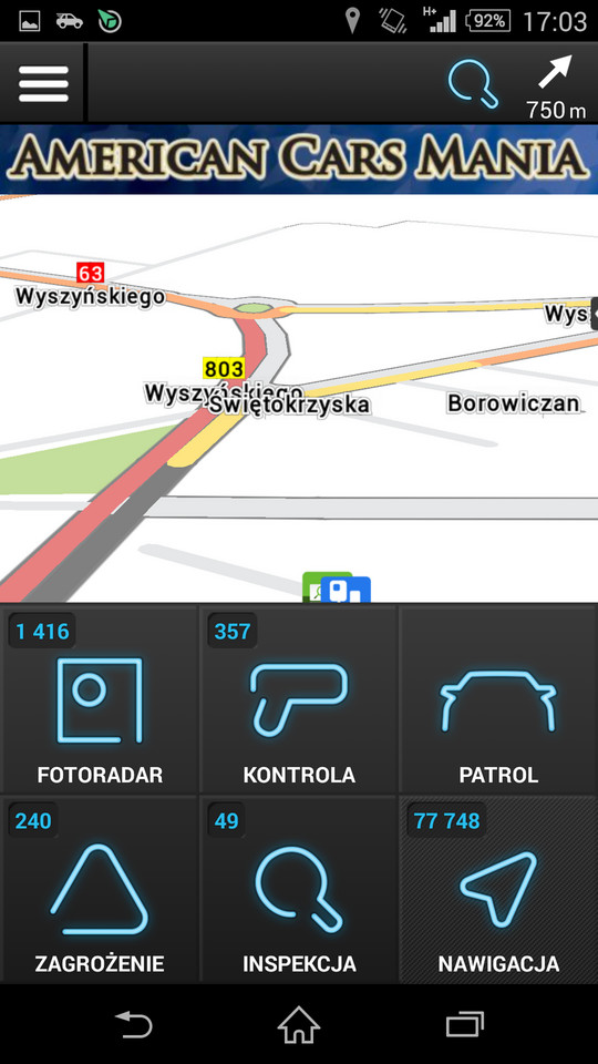 Yanosik: nawigacja i tryb i zgłoszeń