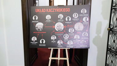 Marek Suski zabrał tablicę z "układem Kaczyńskiego". Beata Mazurek: wiemy, jaki Suski ma temperament